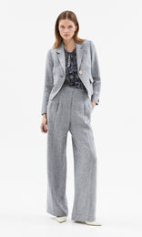 Chatelet Single Button Jacket Ink/White