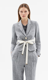 Chatelet Single Button Jacket Ink/White