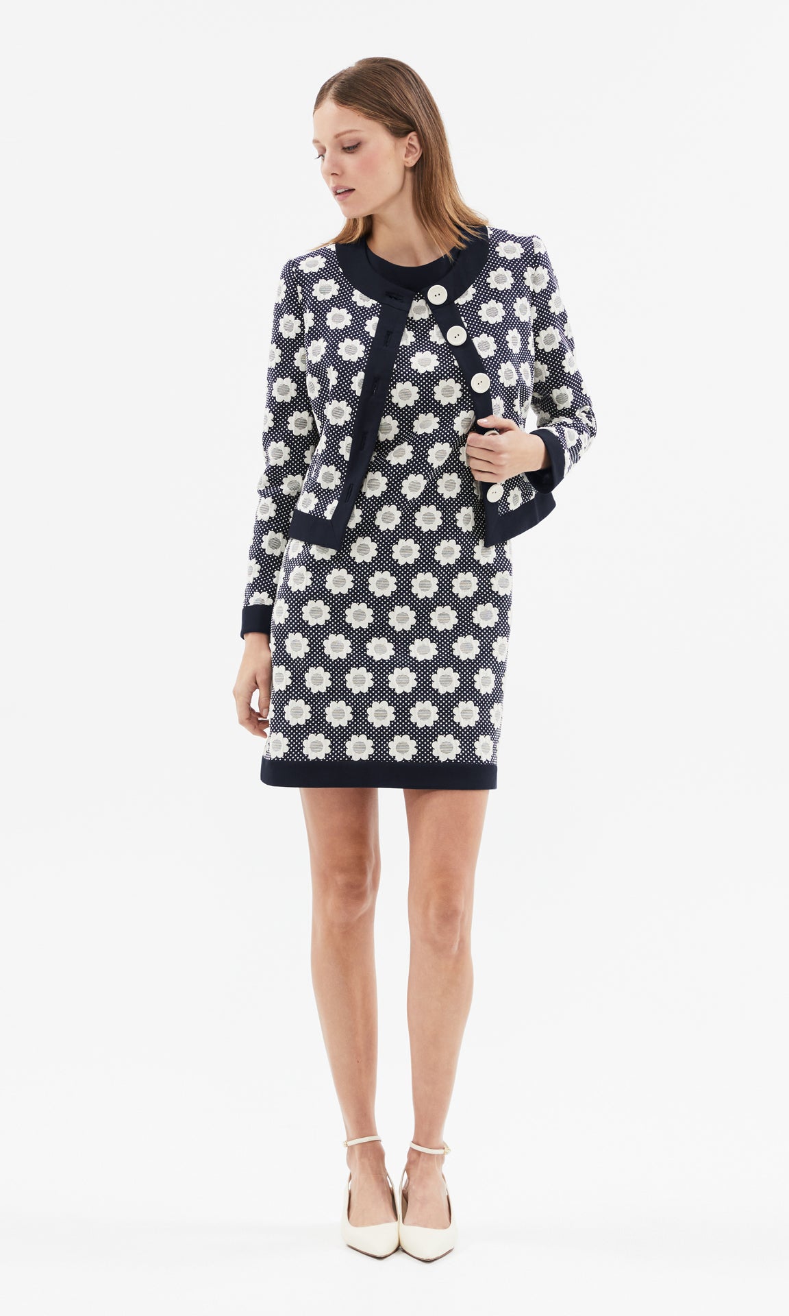 Tuileries Jacket Navy/Creme