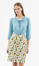 Anvers 3/4 Sleeve Blouse Aqua