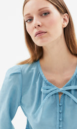 Anvers 3/4 Sleeve Blouse Aqua