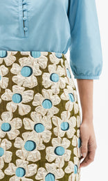 Fiori Skirt Pistachio / Aqua