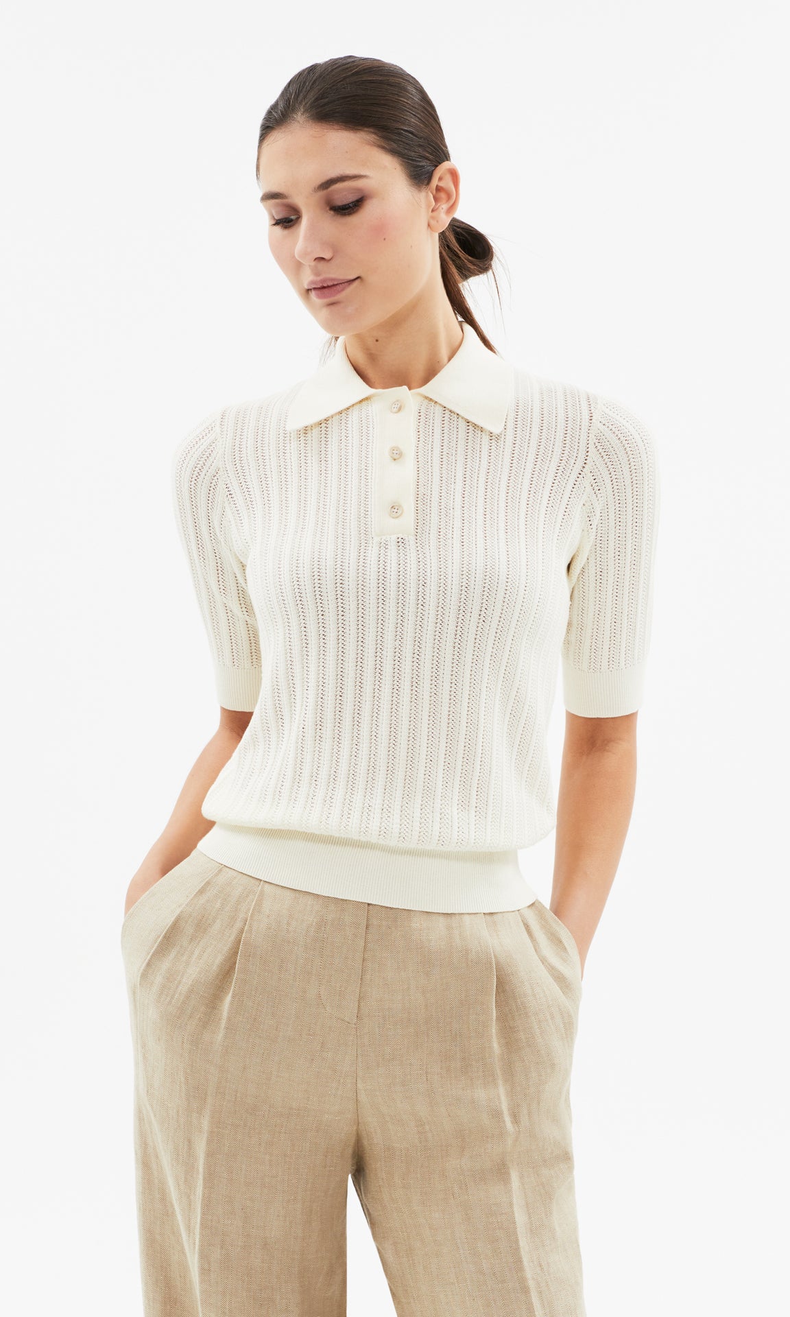Imperia S/Sleeve Polo Ivory