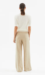 Carnaby Pleat Trousers Flax