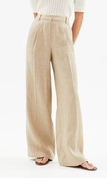 Carnaby Pleat Trousers Flax