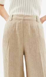 Carnaby Pleat Trousers Flax