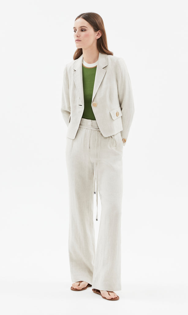 Carnaby Single Button Blazer Oatmeal