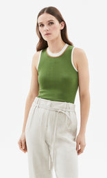 Rapallo Tank Green/Olive /Ivory