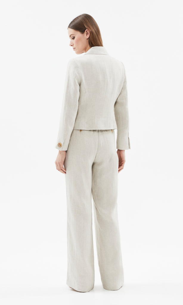 Carnaby Single Button Blazer Oatmeal