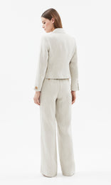 Carnaby Single Button Blazer Oatmeal