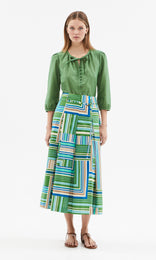 Anvers 3/4 Sleeve Blouse Evergreen