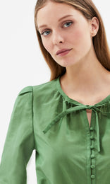 Anvers 3/4 Sleeve Blouse Evergreen