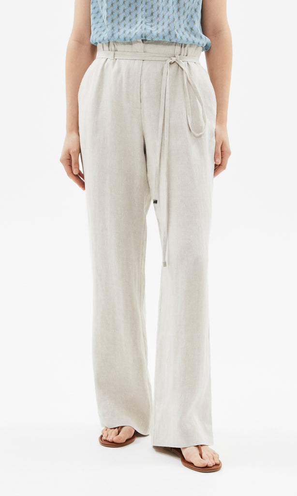 Carnaby Pant withTie belt Oatmeal