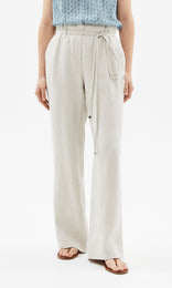 Carnaby Pant withTie belt Oatmeal