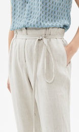 Carnaby Pant withTie belt Oatmeal