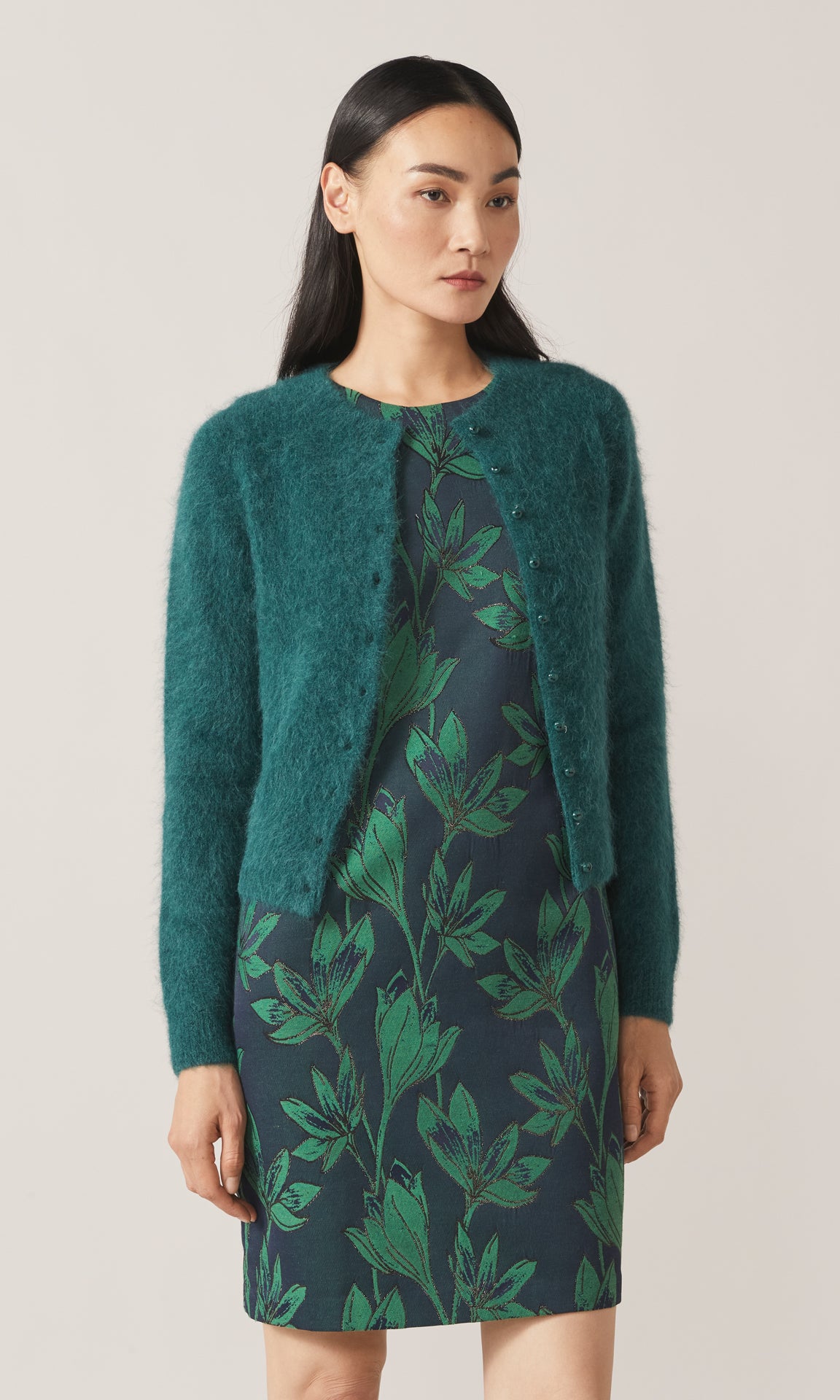 Isla Alpaca Cardigan Emerald