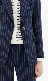 Jermyn Pinstripe Blazer Navy