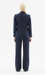 Jermyn Pinstripe Blazer Navy