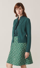 Balloch Crew Cardigan Dark Green