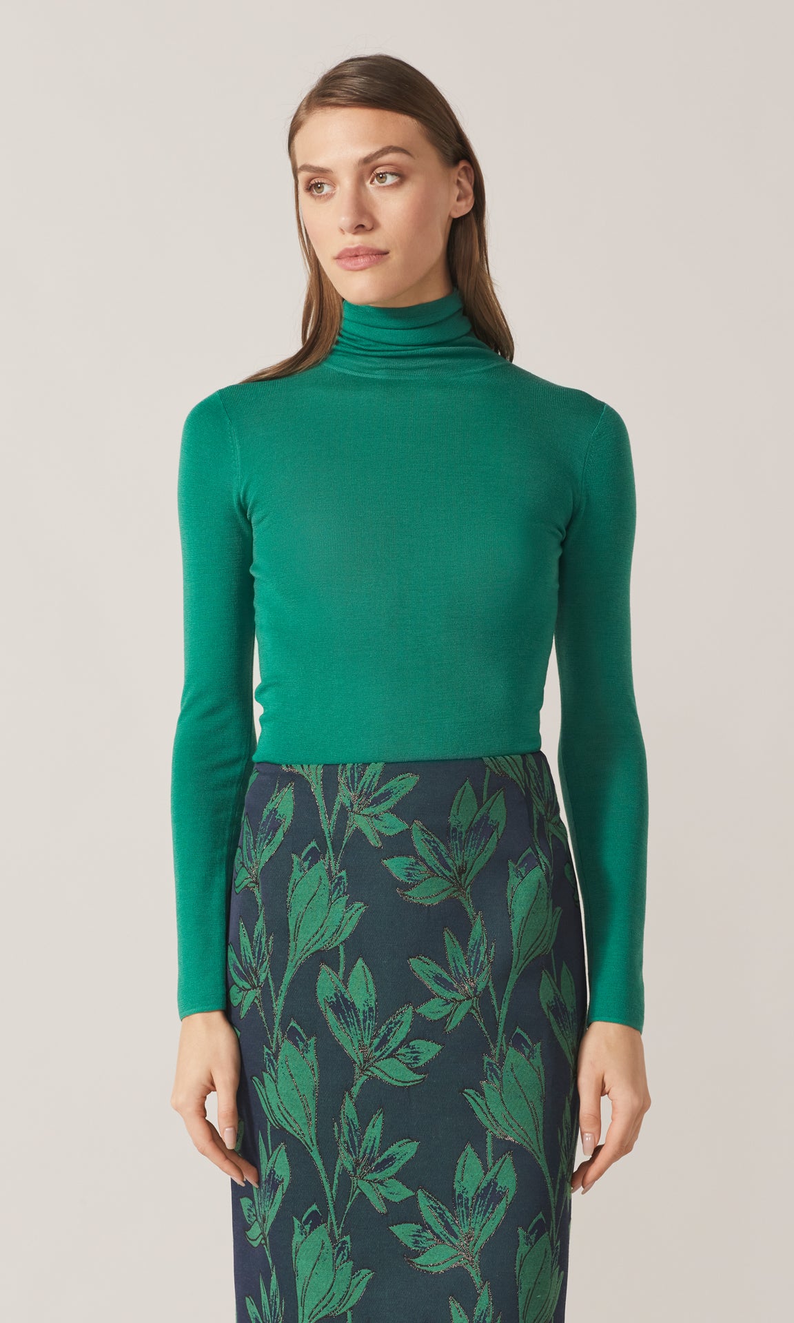 Apsley Turtle Neck Knit Emerald