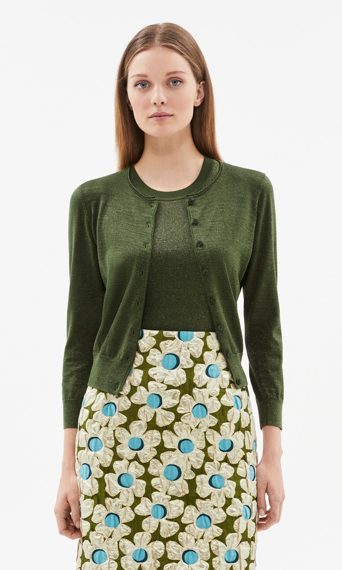 Tropez Cardigan Pine Green
