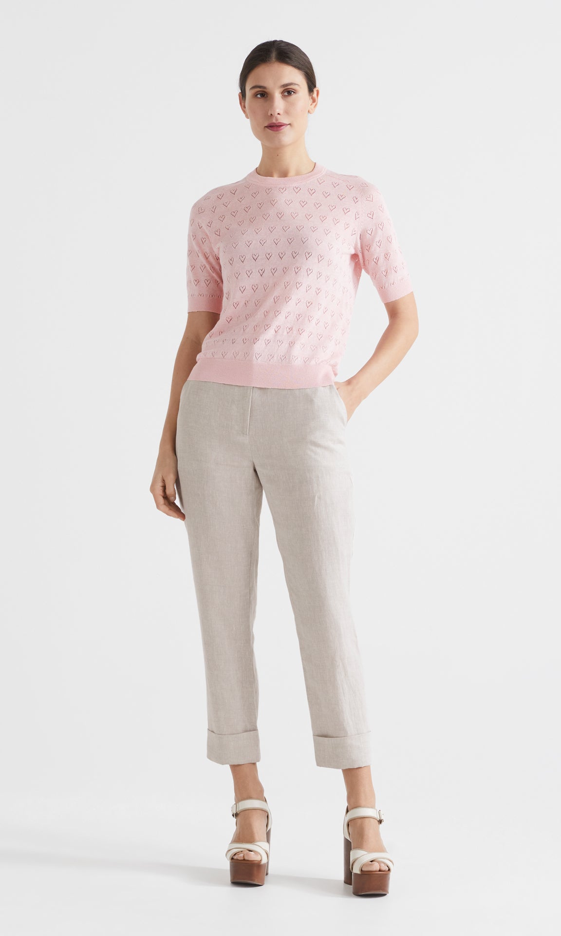 Amore SS Pointelle Light Pink