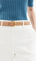 Breve Leather Belt 30mm Cappuccino