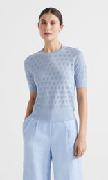 Amore SS Pointelle Blue