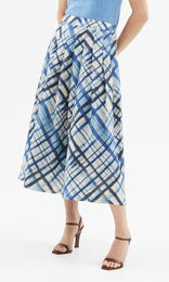 Quadri Skirt Ink/White