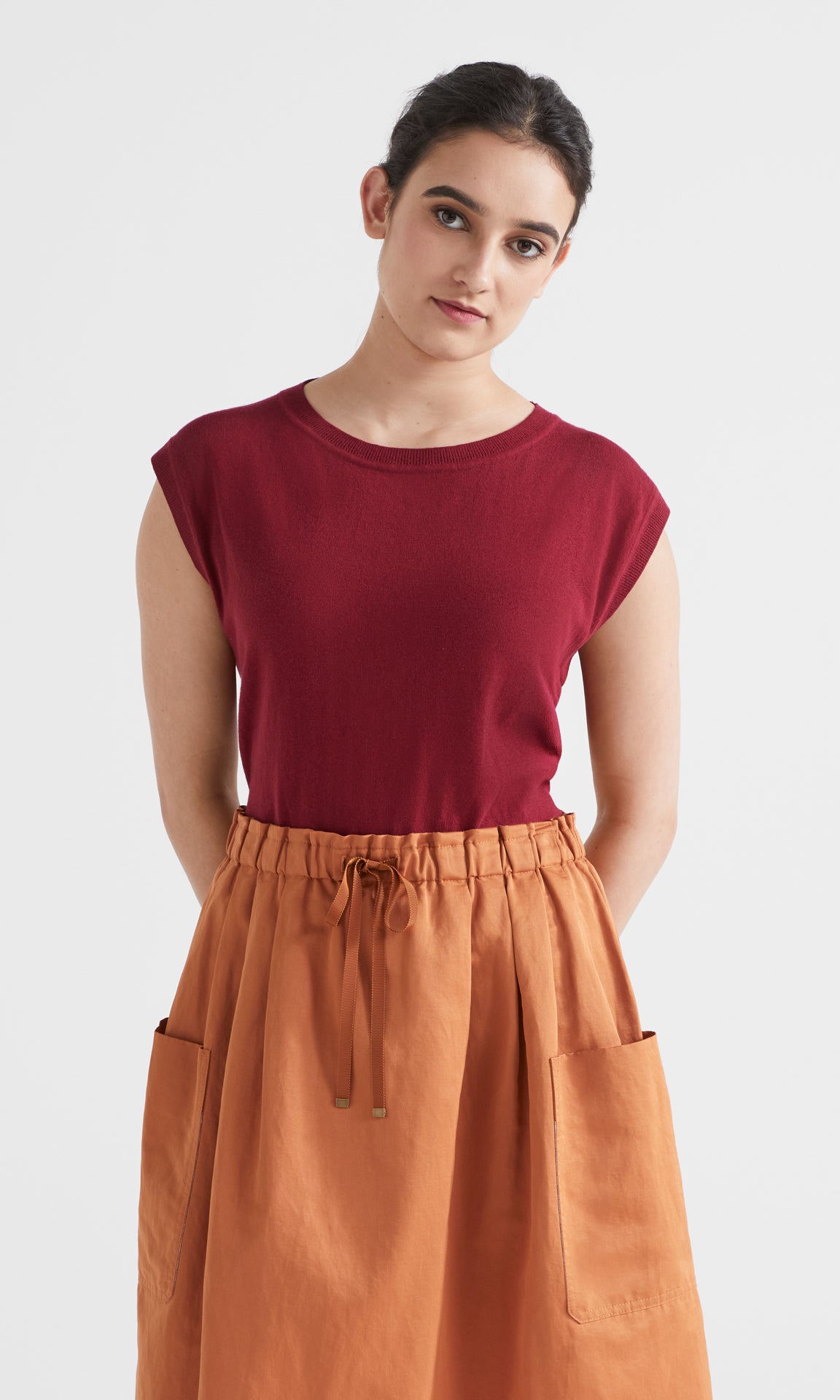 Florent Knit Vest Cherry