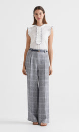Aria Ruffle Top White