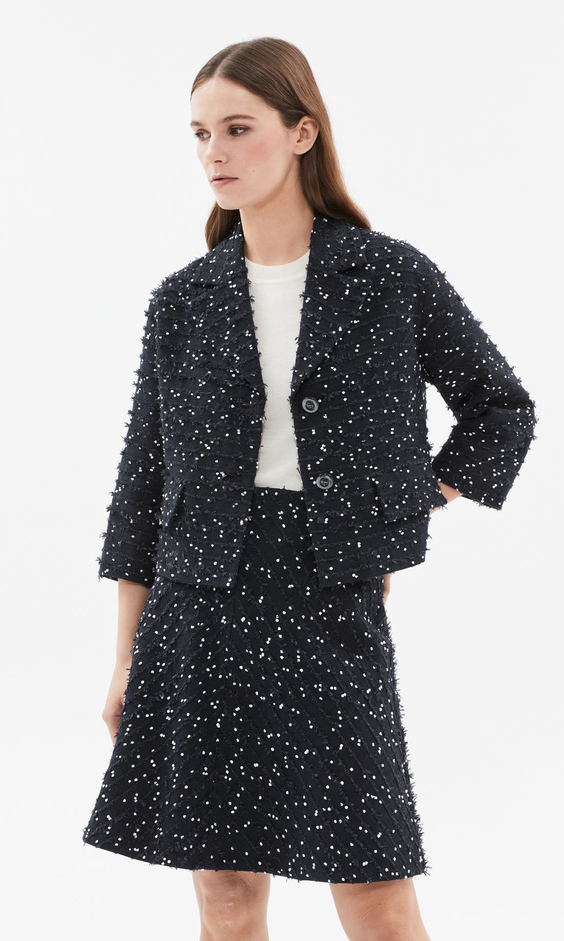 Cassis Jacket Navy/White