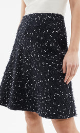 Cassis Bias Skirt Navy/White