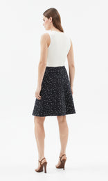 Cassis Bias Skirt Navy/White