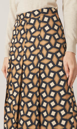 Talia Pleat Skirt Cinnamon