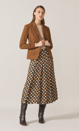 Talia Pleat Skirt Cinnamon