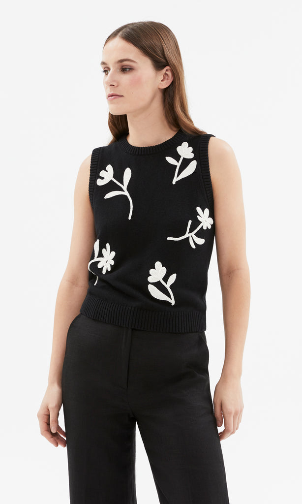 Bosco Tank Blk/Ivory