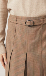 Spencer Pleat Skirt Nutmeg