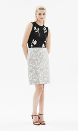 Marmi Skirt Ivory/Blk