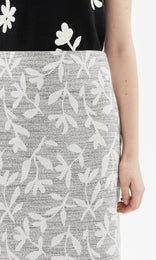 Marmi Skirt Ivory/Blk