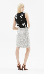 Marmi Skirt Ivory/Blk