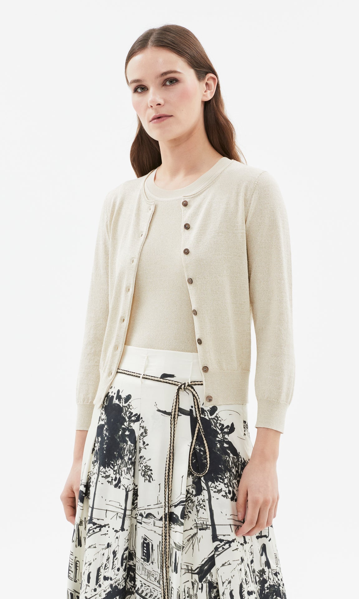 Tropez Cardigan Sandstone