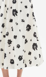 Piana Balloon Dress Ivory/Blk