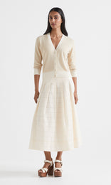 Florent Cardigan Flax /Ivory