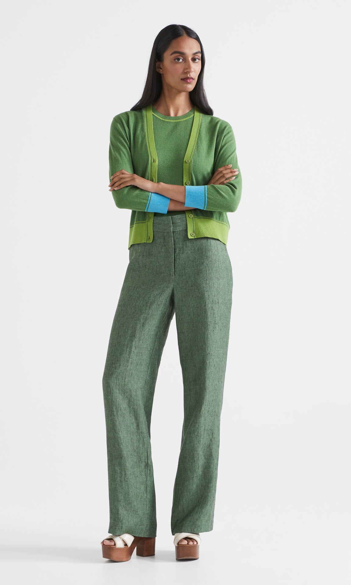 Florent Cardigan Green/Grass/Lagoon