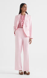 Pois Ruffle Blouse Cerise