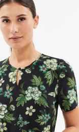 Aleria Top Blk/Green