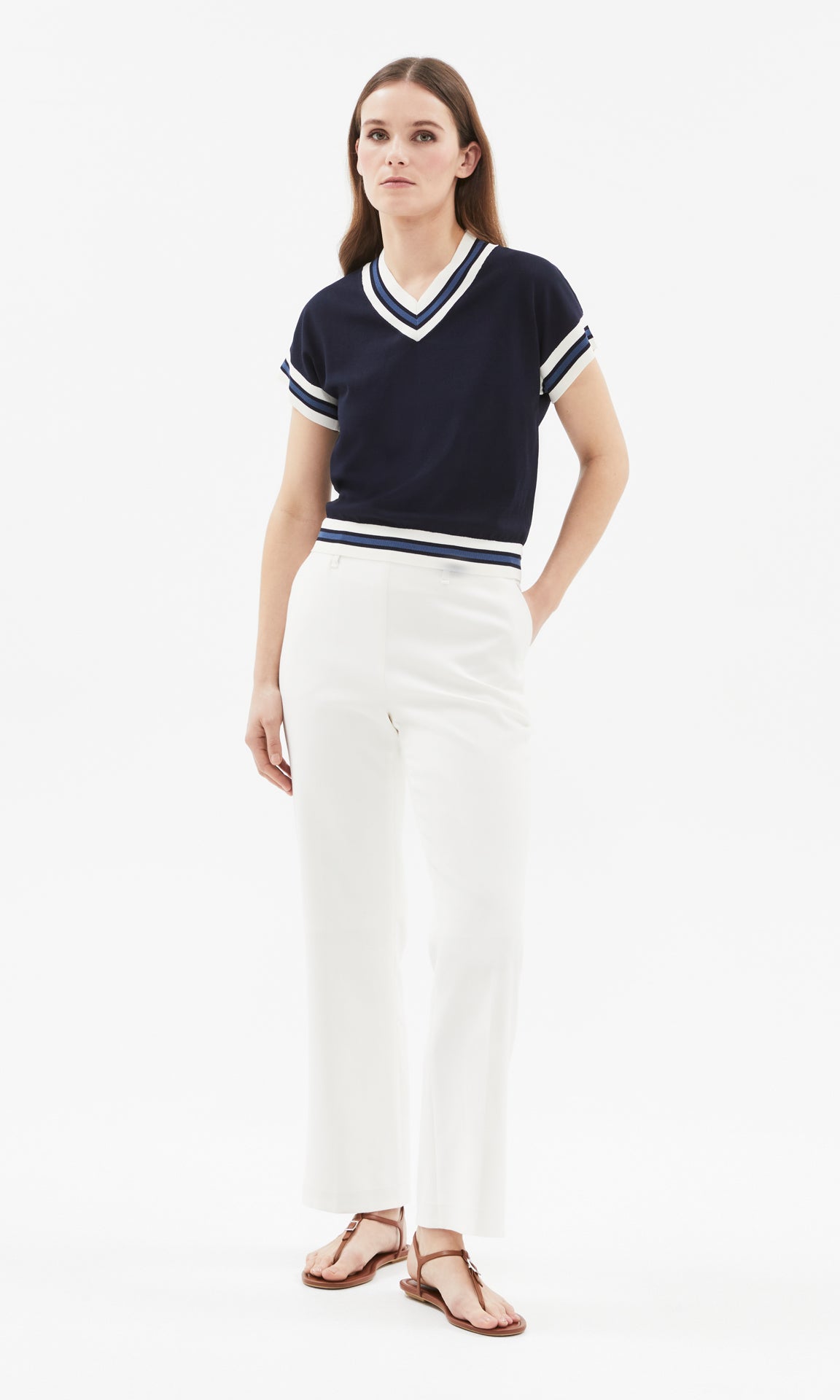 Nouvelle Straight Leg Pant Ecru