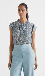 Redoute S/S Top Coastal Blue