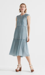 Terrazzo Layered Dress Indigo